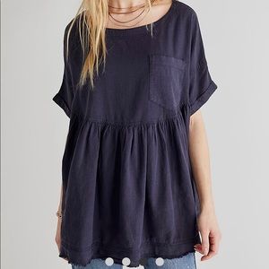 Free People Moon City Babydoll Top Small